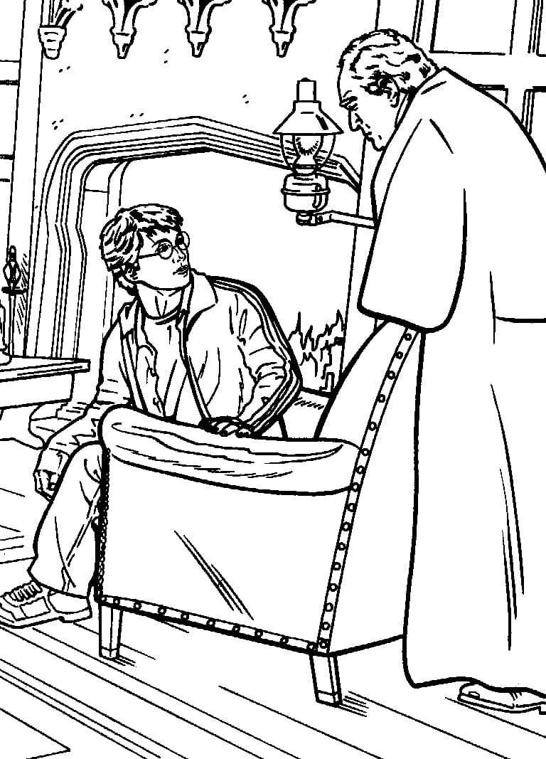 Desenho de Harry Potter para Colorir Imprimivel