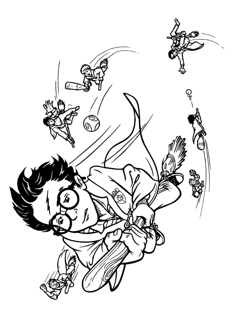 Desenho de Harry Potter para Imprimir Lápis de Cor