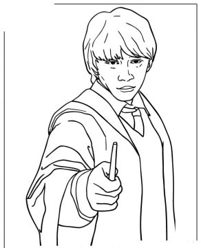 Desenho de Ron Weasley para Colorir Pdf