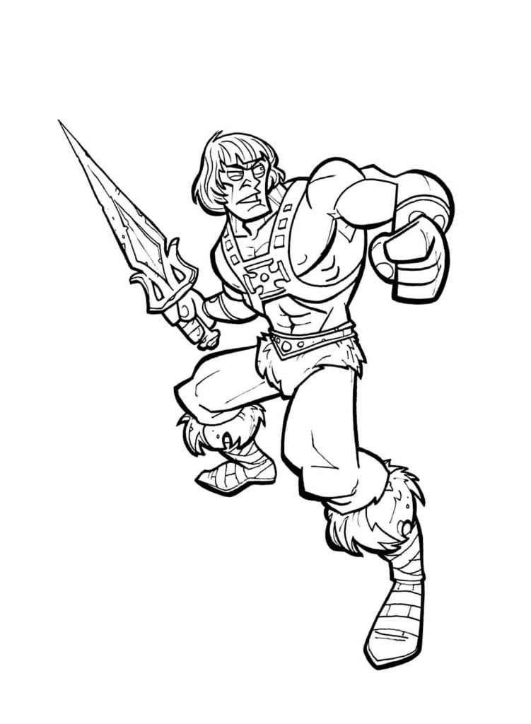 Desenho de He Man e Incrível para Colorir
