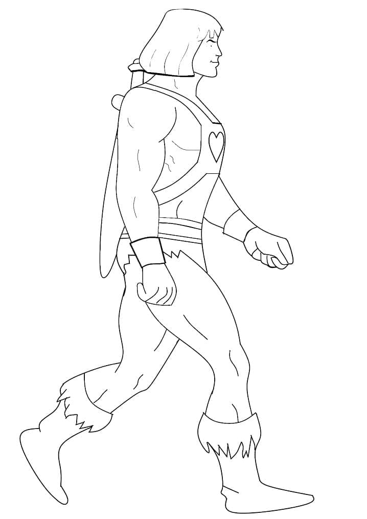 Desenho de He Man Feliz para Colorir