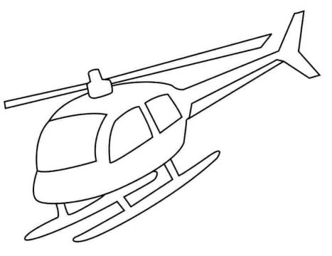Desenho de Um helicóptero Voador para Colorir