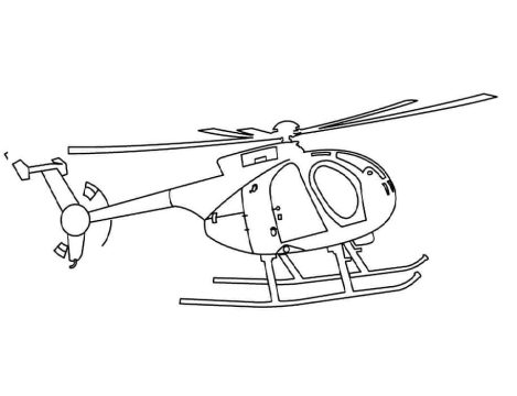 Desenho Imprimível de helicóptero da polícia para Colorir