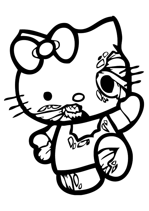 Baixar Desenho da Hello Kitty Zumbi para Pintar de Graça
