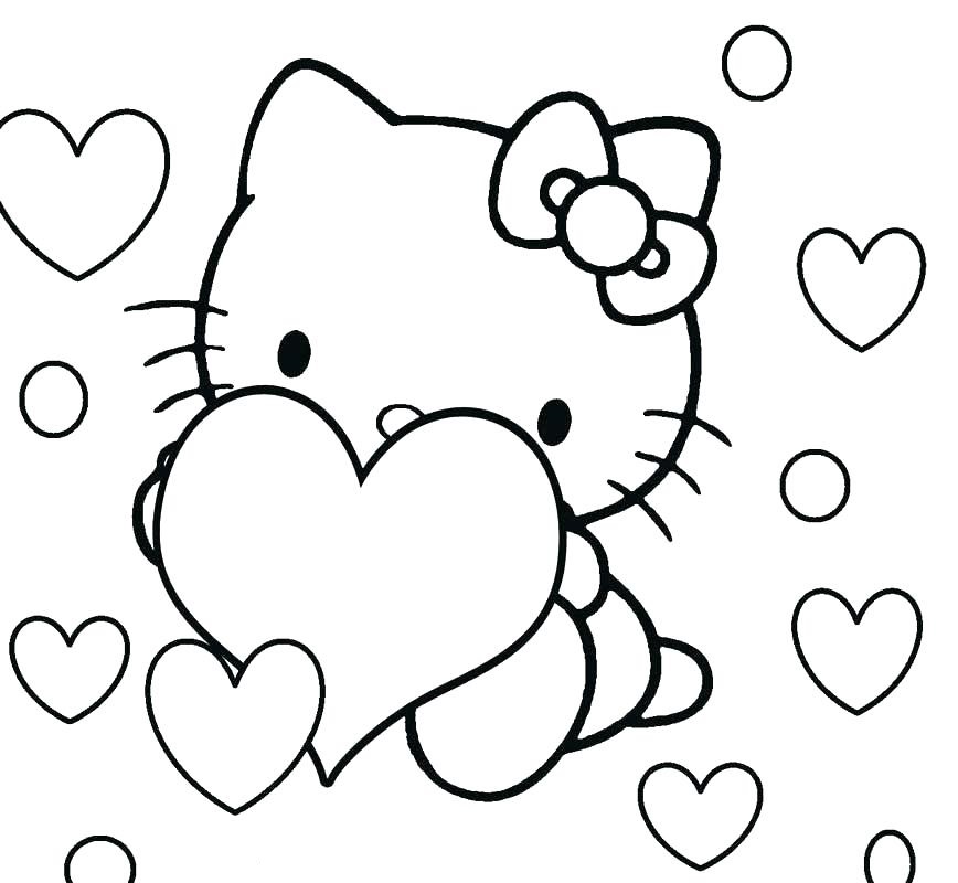 Desenho da Hello Kitty para Imprimir e Colorir Gratuitamente Pdf