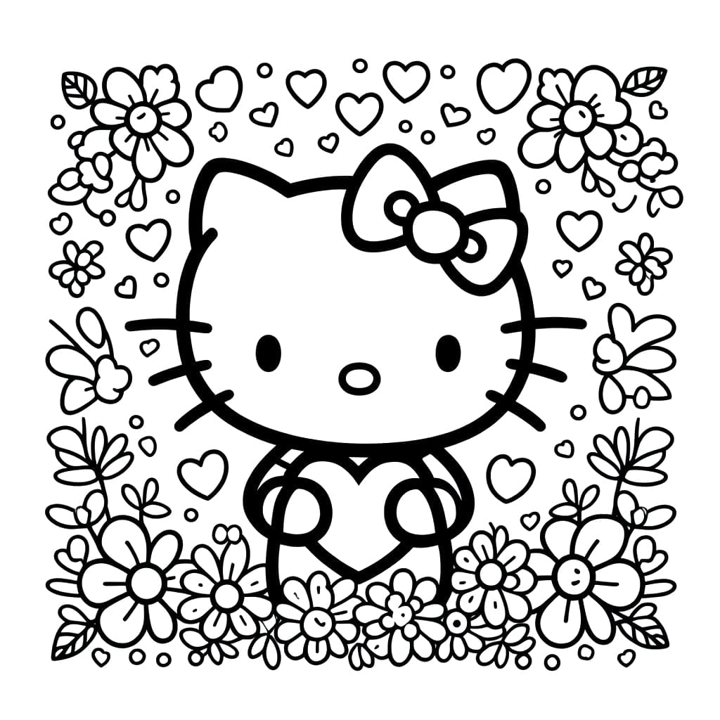 Desenho de Imagem de Hello Kitty para Colorir