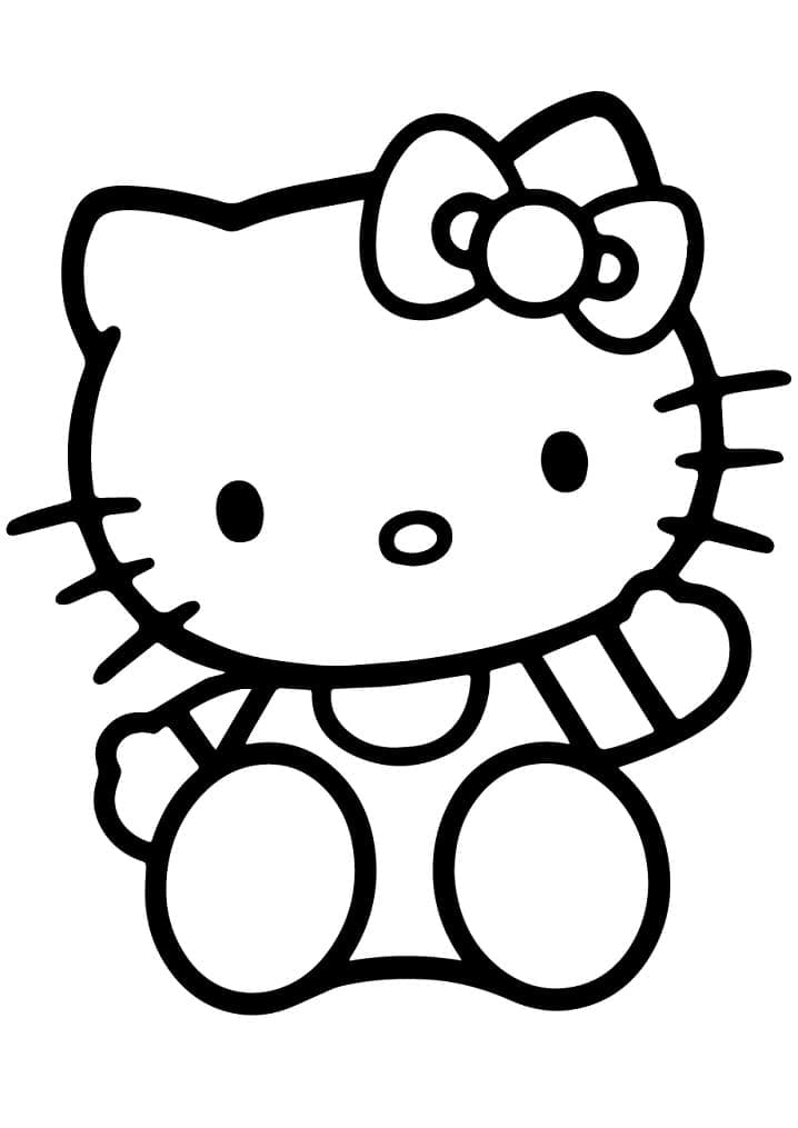 Desenho Hello Kitty Adorável para Colorir