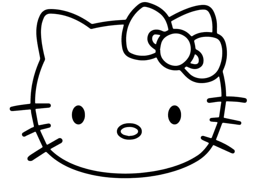 Desenho Rosto de Hello Kitty