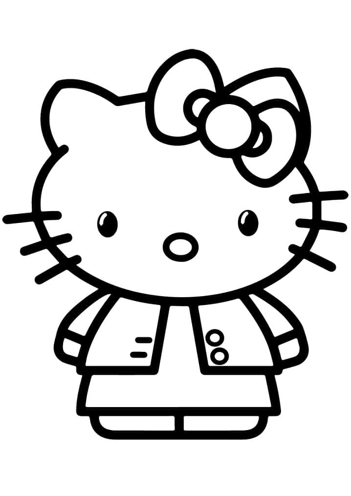 Desenho Simples da Hello Kitty para Desenhar de Graça