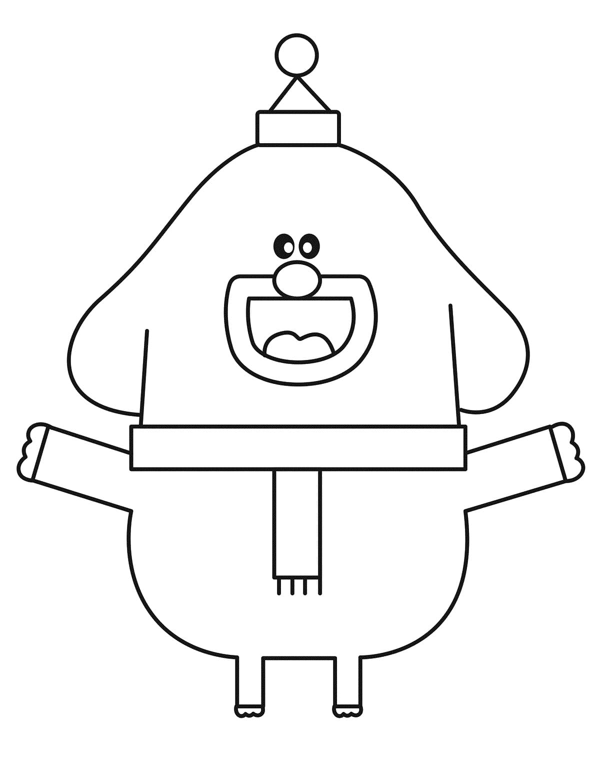 Desenho de Duggee Sorridente para Colorir