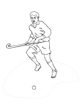 Desenho de Jogador de Hockey para Colorir