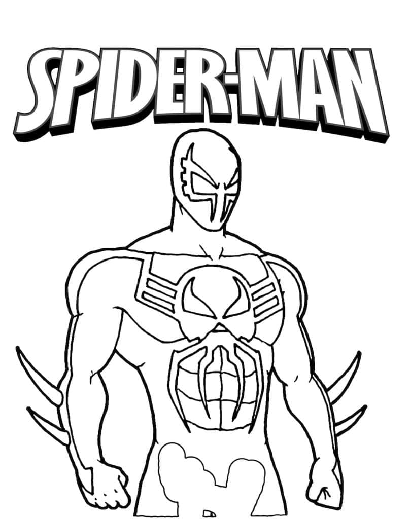 Desenho de Homem Aranha 2099 Miguel Ohara para Colorir
