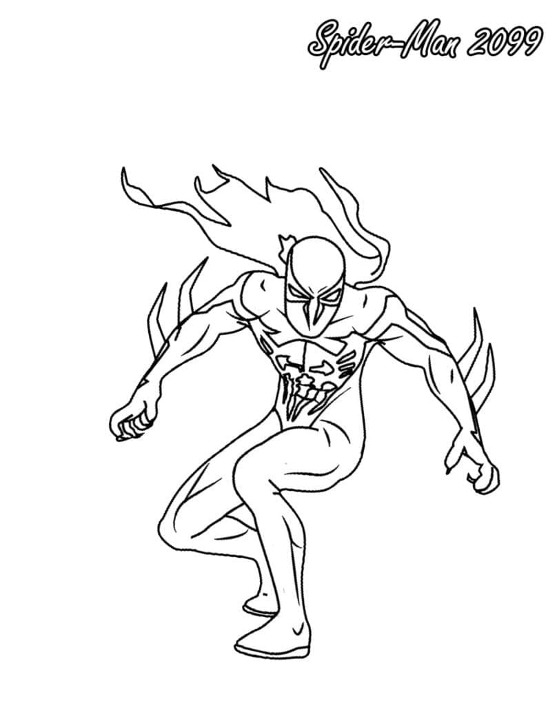 Desenho de Homem Aranha Miguel Ohara para Colorir