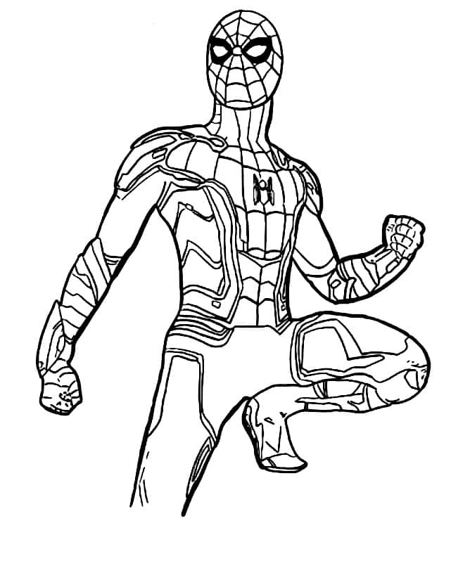 Desenho de Homem Aranha sem Voltá para Casa para Colorir