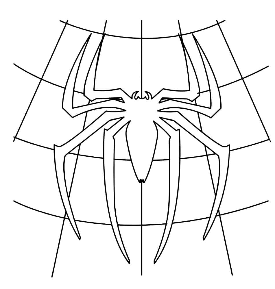 Desenho de Logotipo do Homem Aranha para Colorir