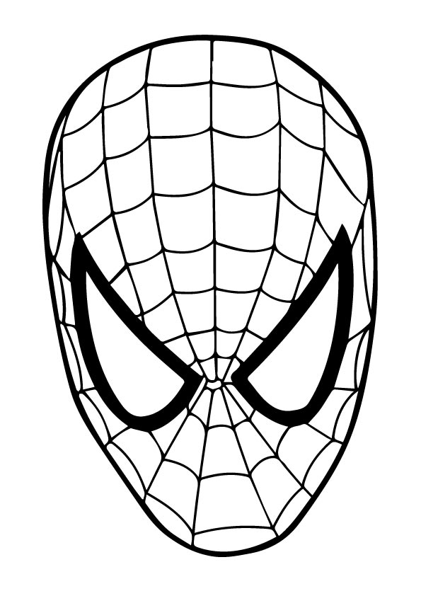 Desenho de Máscara do Homem Aranha