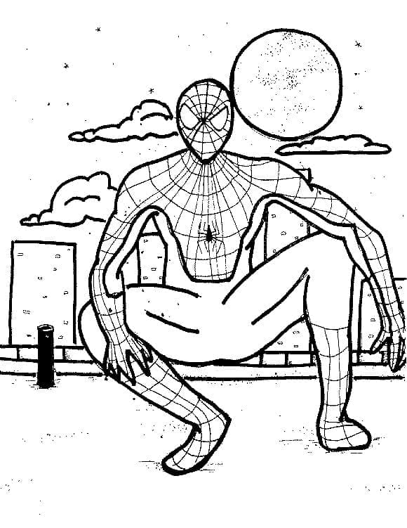 Desenho de o Homem Aranha para Colorir