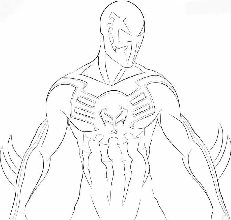 Desenho de Spider Man 2099 para Colorir