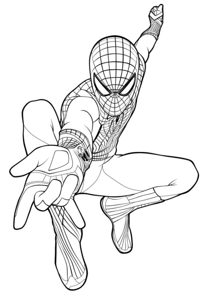 Desenho do Spiderman para Colorir Grátis