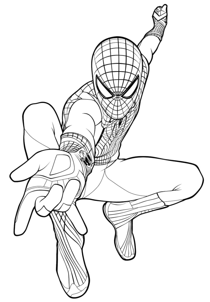 Desenho do Spiderman para Colorir Grátis