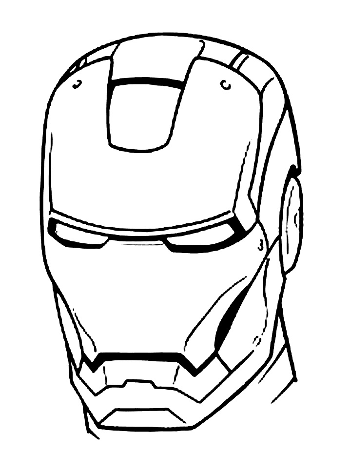 Desenho da Máscara do Homem de Ferro para Colorir