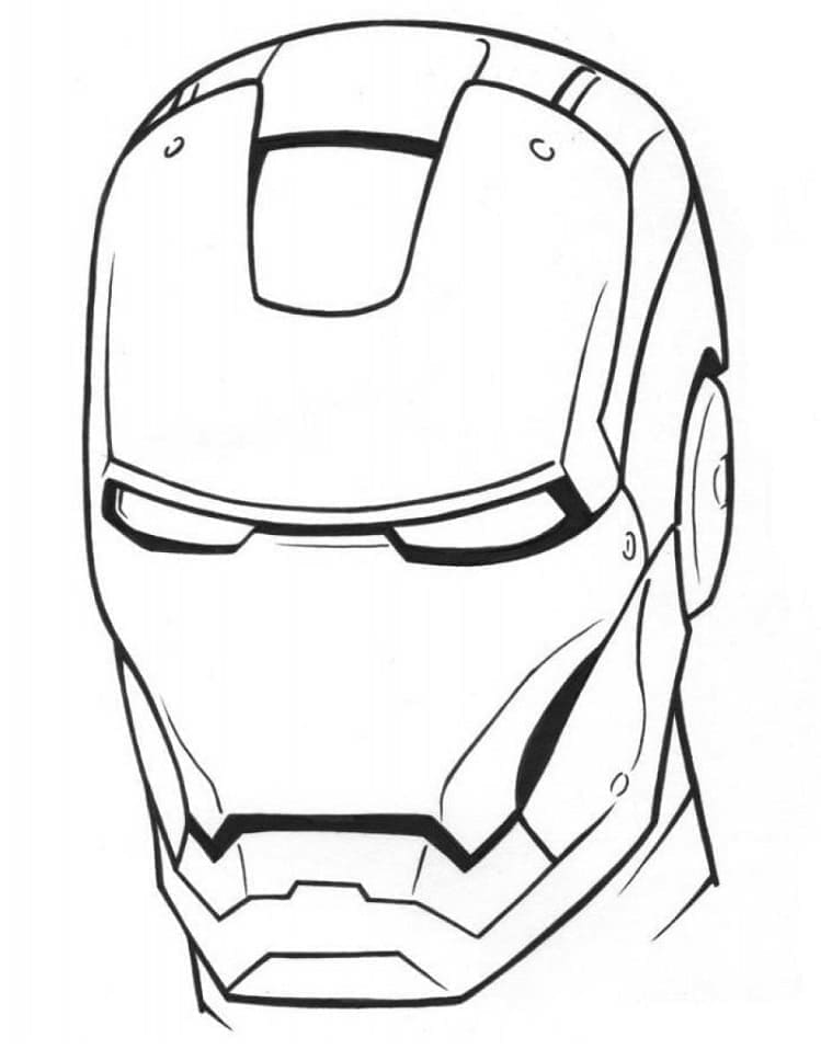 Desenho de Capacete de Homem de Ferro para Colorir