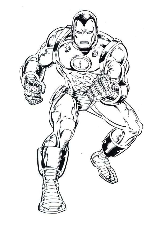 Desenho de Homem de Ferro Animado para Colorir