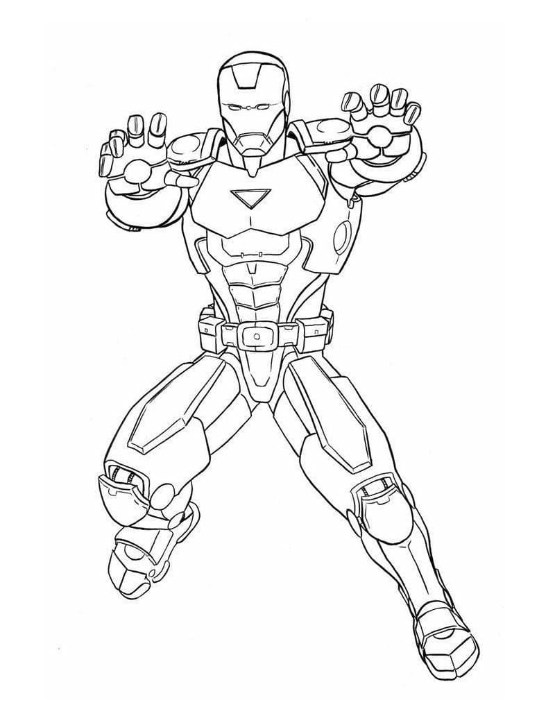 Desenho de Homem de Ferro de Marvel para Colorir