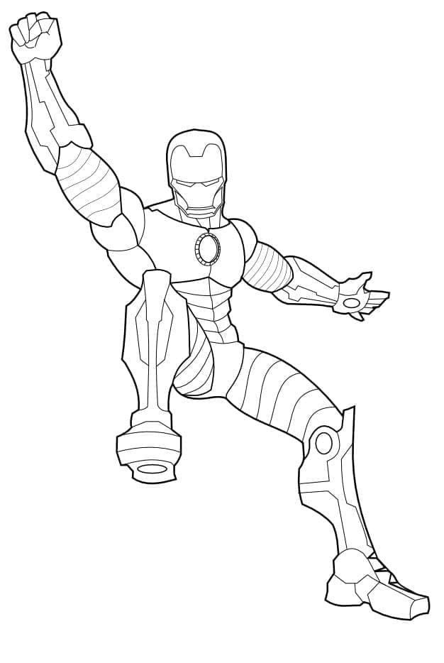 Desenho de Homem de Ferro de os Vingadores para Colorir