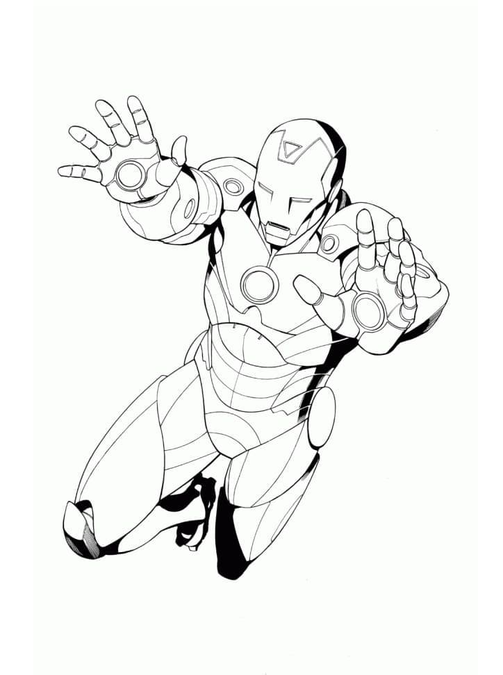 Desenho de Homem de Ferro Grátis para Colorir
