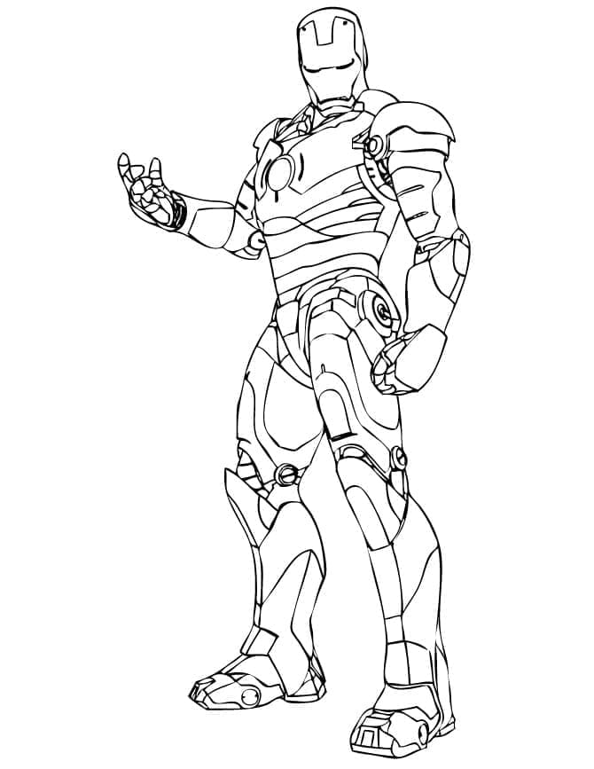 Desenho de Homem de Ferro Grátis para Crianças para Colorir