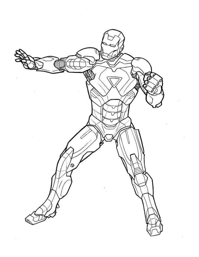 Desenho de Homem de Ferro Incrível para Colorir