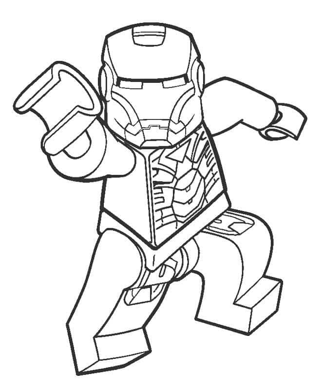 Desenho de Homem de Ferro Lego para Colorir