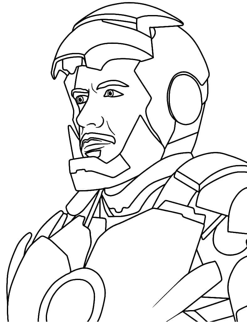 Desenho de Homem de Ferro os Vingadores para Colorir