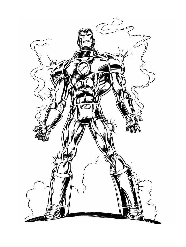 Desenho de Homem de Ferro para Crianças para Colorir