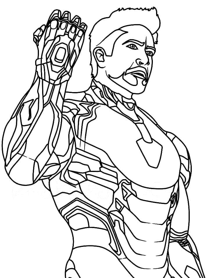 Desenho de Homem de Ferro Tony Stark para Colorir