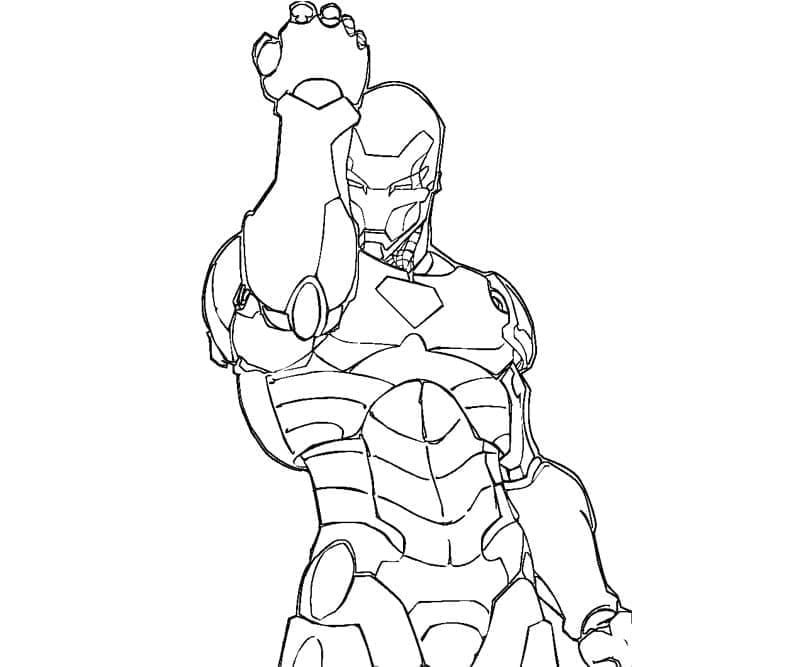 Desenho de Imagem de Homem de Ferro para Colorir