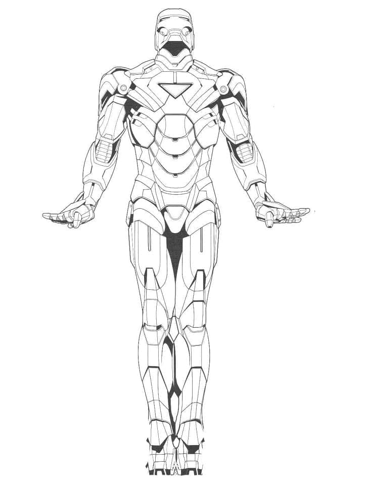 Desenho de Marvel Homem de Ferro para Colorir