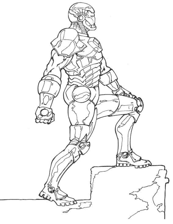 Desenho de Super Herói Homem de Ferro para Colorir