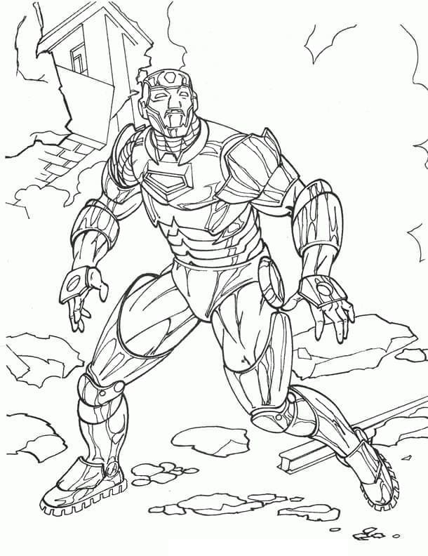 Desenho de Vingadores Homem de Ferro para Colorir