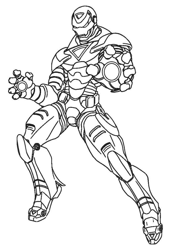 Desenho Homem de Ferro Armadura para Colorir