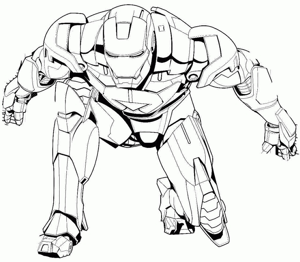 Desenho Homem de Ferro Cartoon para Colorir