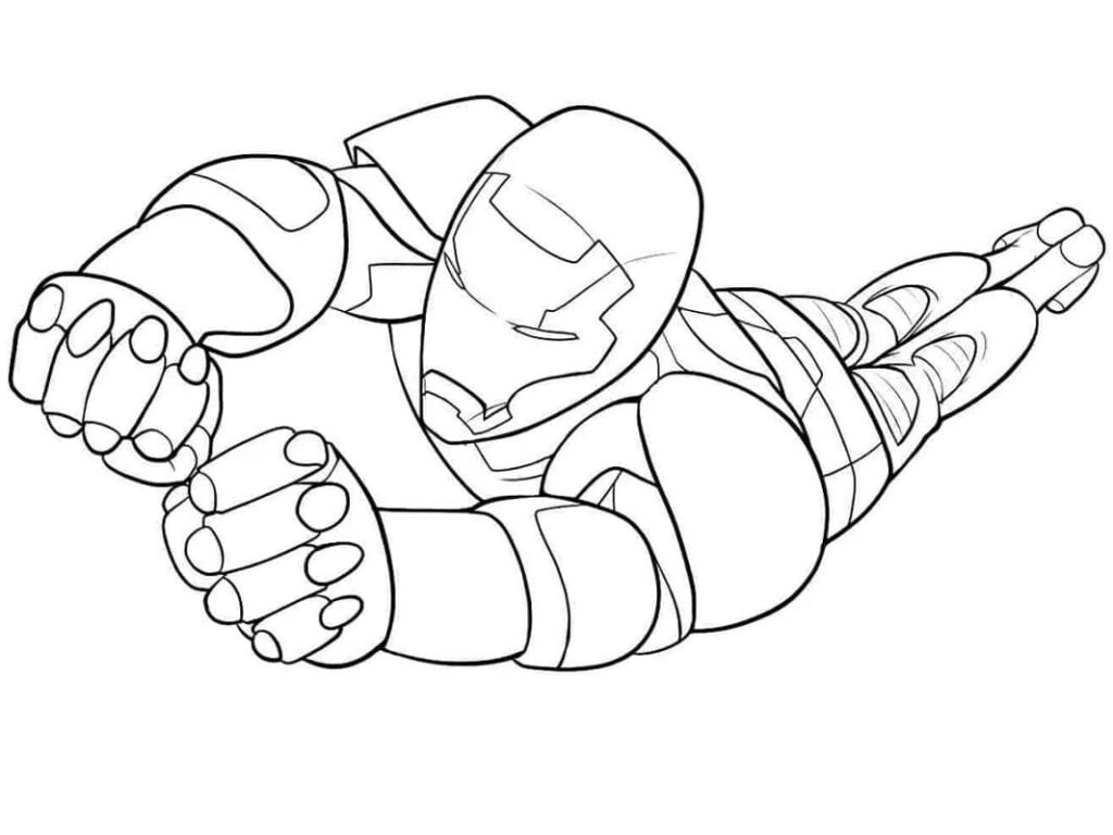 Desenho Homem de Ferro com Thor para Colorir
