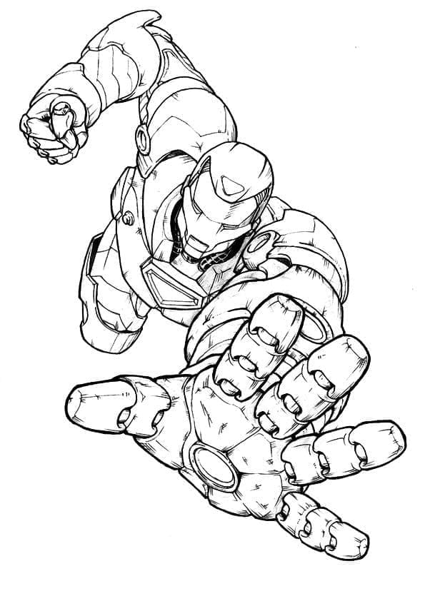 Desenho Homem de Ferro Fácil para Imprimir