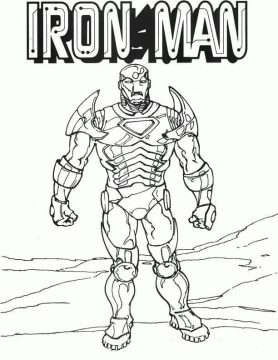 Desenho Homem de Ferro Marvel para Colorir