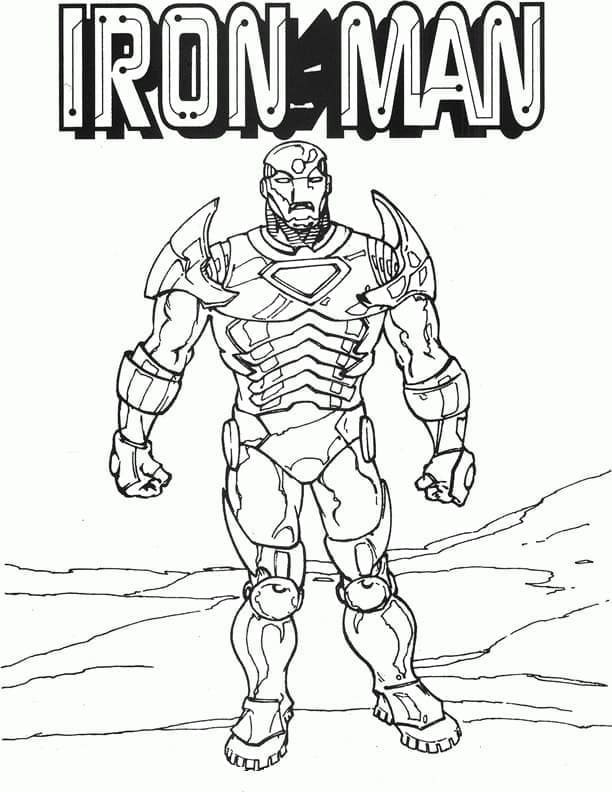 Desenho Homem de Ferro Marvel para Colorir