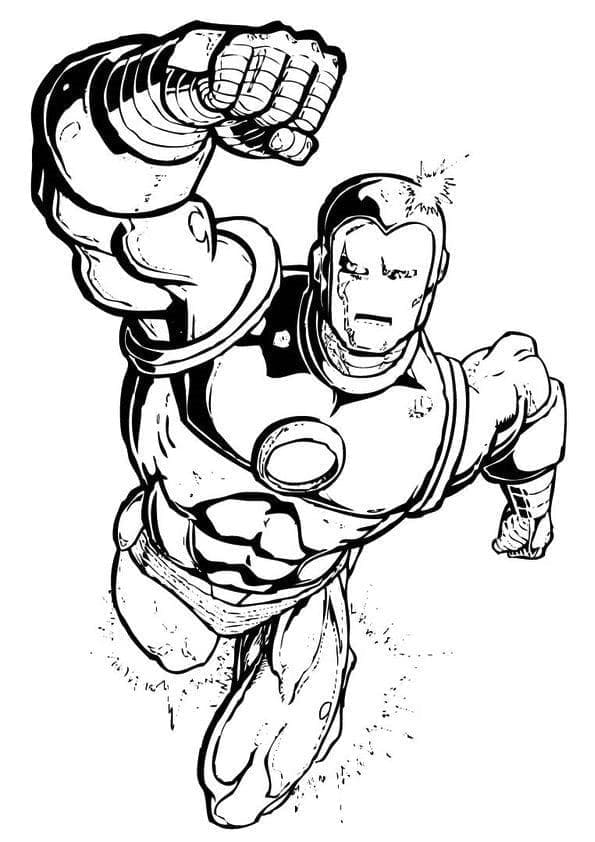 Desenho Homem de Ferro Máscara para Colorir