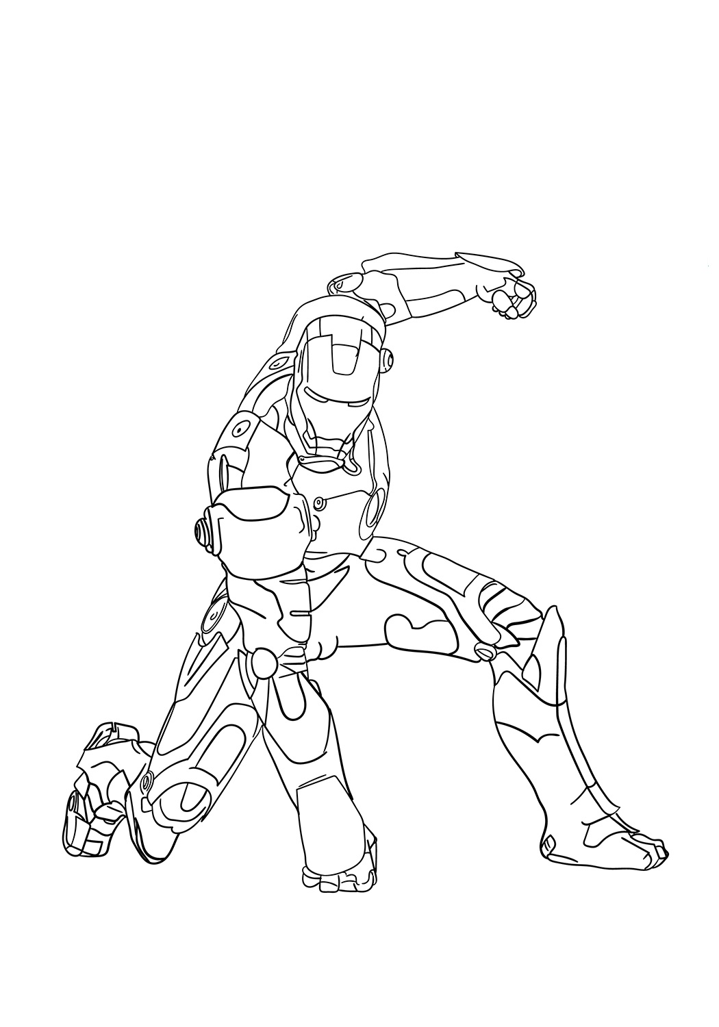 Desenho Homem de Ferro para Colorir Pdf