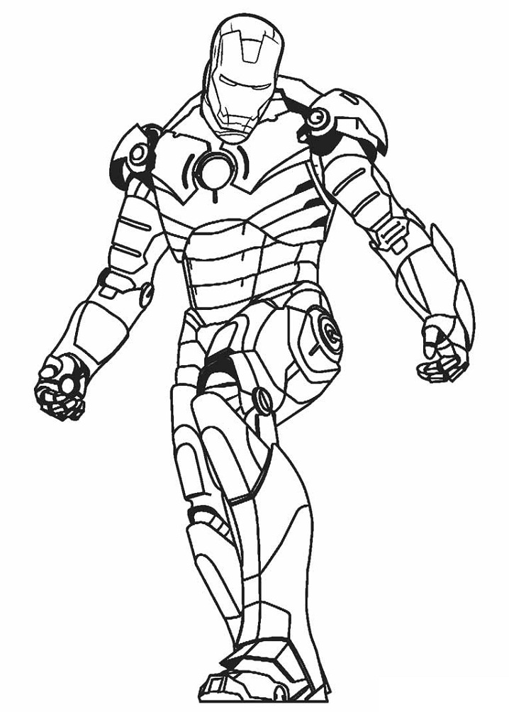Desenho Homem de Ferro Simples para Colorir