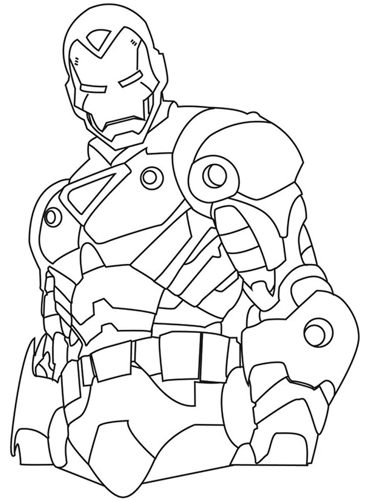 Desenho Homem de Ferro Voando para Colorir